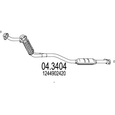 Слика на катализатор MTS 04.3404 за Mercedes E-class (w124) 300 D 4-matic (124.330) - 109 коњи дизел