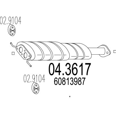 Слика на катализатор MTS 04.3617 за Alfa Romeo 166 Sedan 2.5 V6 24V (936A2___) - 190 коњи бензин