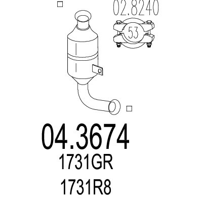 Слика на Катализатор MTS 04.3674