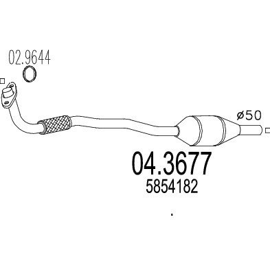 Слика на Катализатор MTS 04.3677