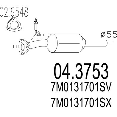 Слика на Катализатор MTS 04.3753
