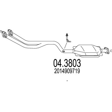 Слика на катализатор MTS 04.3803 за Mercedes 190 (w201) 2.3 - 132 коњи бензин