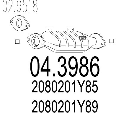 Слика на Катализатор MTS 04.3986