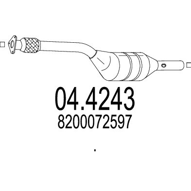 Слика на катализатор MTS 04.4243 за Renault Laguna 2 Sport Tourer (KG0-1) 2.0 16V IDE (KG0N) - 140 коњи бензин