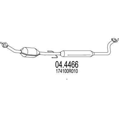 Слика на катализатор MTS 04.4466 за Toyota Avensis Hatchback (T25) 2.0 D-4D - 126 коњи дизел