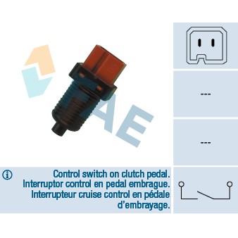 Слика на ключ за спирачните светлини; ключ, задействане на съединителя (Geschwindigkeitsregelanlag; ключ, задействане на съединителя; ключ, задействане на съединителя (газоразпределение) FAE 24880 за Citroen Synergie 22,U6 2.0 - 121 коњи бензин