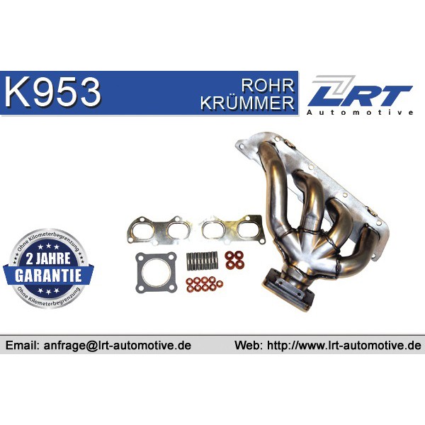 Слика на колено (цевка), издувна грана LRT K953 за VW Golf 5 (1K1) 1.4 16V - 75 коњи бензин