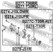 Слика 2 на комплект държачи на спирачния апарат FEBEST 0277C-T30R-KIT