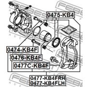 Слика 2 на комплект държачи на спирачния апарат FEBEST 0477C-KB4F