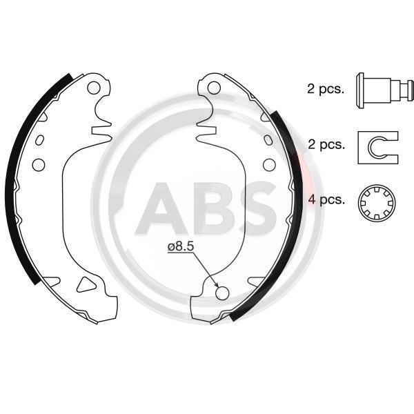 Слика на Комплет гуртни A.B.S. 8311 за Peugeot 106 (1) 1.6 i - 89 коњи бензин