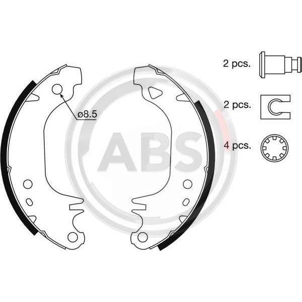 Слика на Комплет гуртни A.B.S. 8312 за Renault 11 Box (S37) 1.4 (S372) - 60 коњи бензин