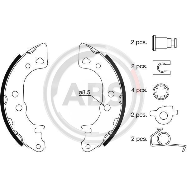 Слика на Комплет гуртни A.B.S. 8833 за Citroen Saxo S0,S1 1.6 - 120 коњи бензин