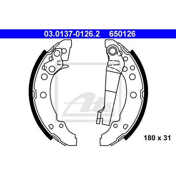 Слика на Комплет гуртни ATE 03.0137-0126.2 за Seat Ibiza 2 (6K) 1.6 i - 75 коњи бензин