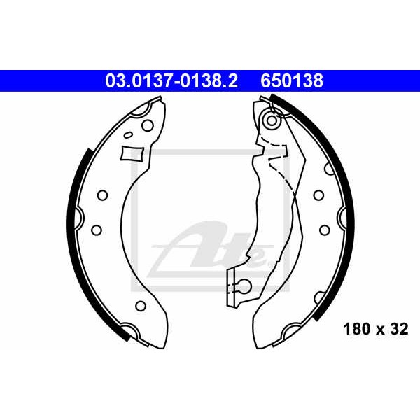 Слика на Комплет гуртни ATE 03.0137-0138.2 за Ford Escort 4 Convertible (ALF) 1.6 i - 102 коњи бензин