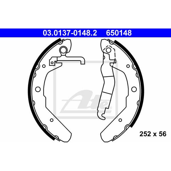 Слика на Комплет гуртни ATE 03.0137-0148.2 за VW Transporter T3 Box 1.9 - 83 коњи бензин