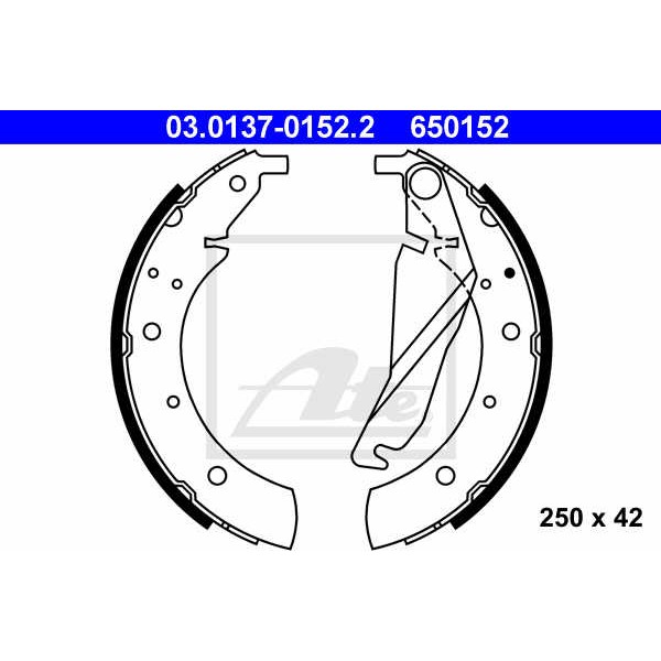 Слика на Комплет гуртни ATE 03.0137-0152.2 за BMW 5 Sedan (E28) 520 i - 129 коњи бензин