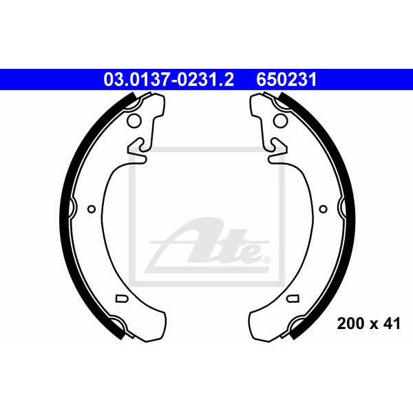 Слика на Комплет гуртни ATE 03.0137-0231.2 за Lada Cevaro (2108, 2109) 1300 - 63 коњи бензин