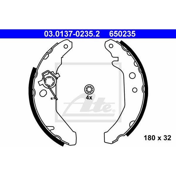 Слика на Комплет гуртни ATE 03.0137-0235.2 за Ford Fiesta 3 (gfj) 1.3  - 60 коњи бензин