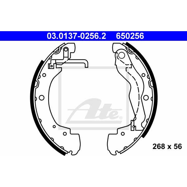 Слика на Комплет гуртни ATE 03.0137-0256.2 за VW Transporter T4 Box 1.9 D - 60 коњи дизел