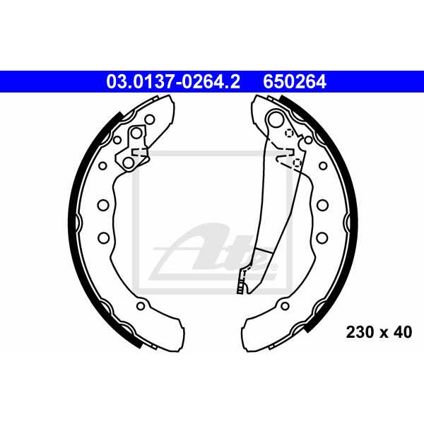 Слика на Комплет гуртни ATE 03.0137-0264.2 за VW Caddy 2 Box (9K9A) 1.7 SDI - 57 коњи дизел