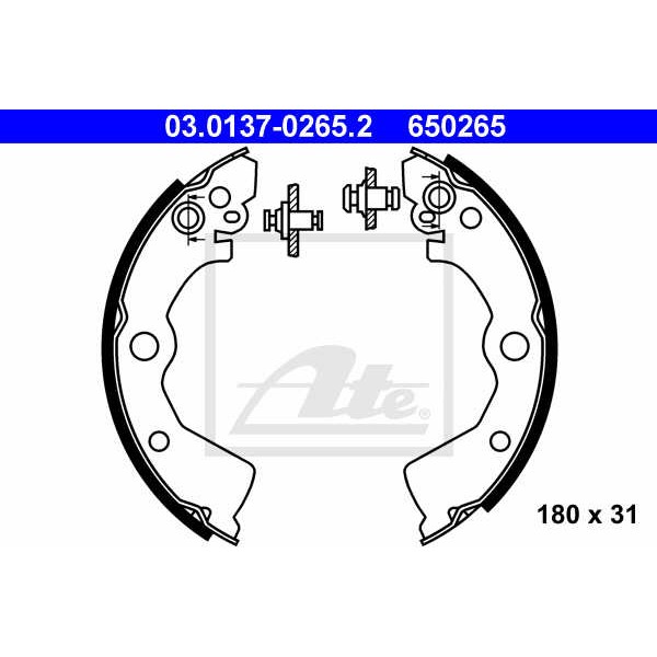 Слика на Комплет гуртни ATE 03.0137-0265.2 за Nissan Pulsar Saloon (N15) 1.4 - 87 коњи бензин