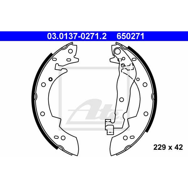 Слика на Комплет гуртни ATE 03.0137-0271.2 за Renault 25 (B29) 2.2 (B29E) - 121 коњи бензин