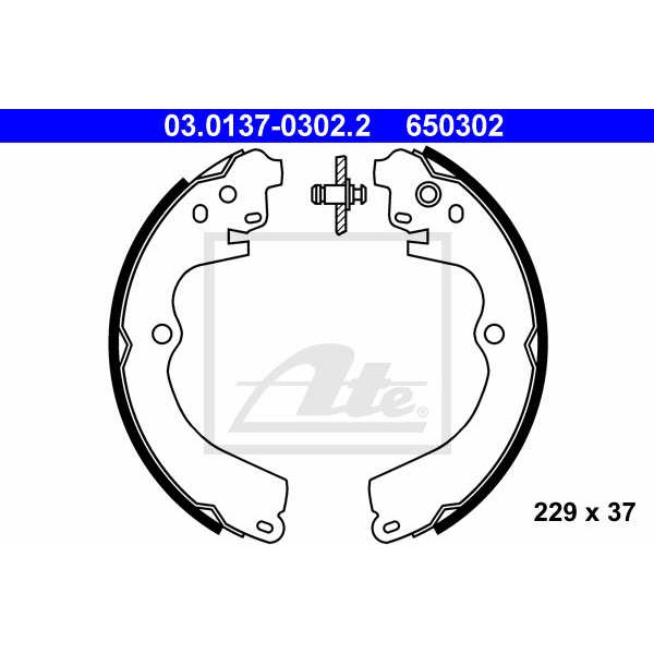 Слика на Комплет гуртни ATE 03.0137-0302.2 за Subaru Forester (SF) 2.0 - 122 коњи бензин