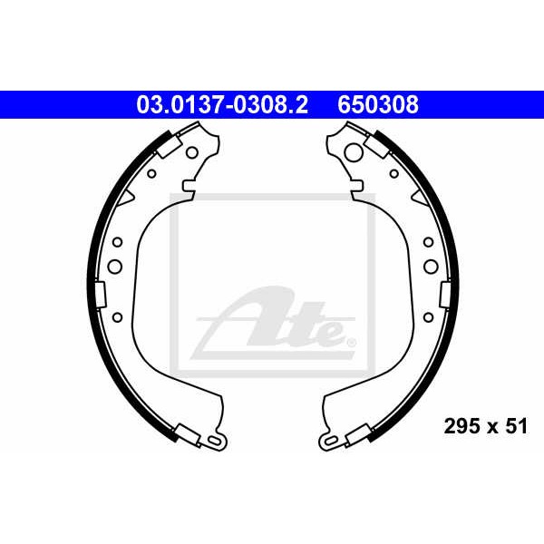 Слика на Комплет гуртни ATE 03.0137-0308.2 за Toyota 4 Runner 2.7 4WD - 152 коњи бензин