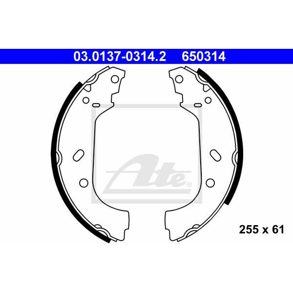 Слика на Комплет гуртни ATE 03.0137-0314.2 за Citroen Jumpy BOX BS,BT,BY,BZ 2.0 i 16V - 138 коњи бензин