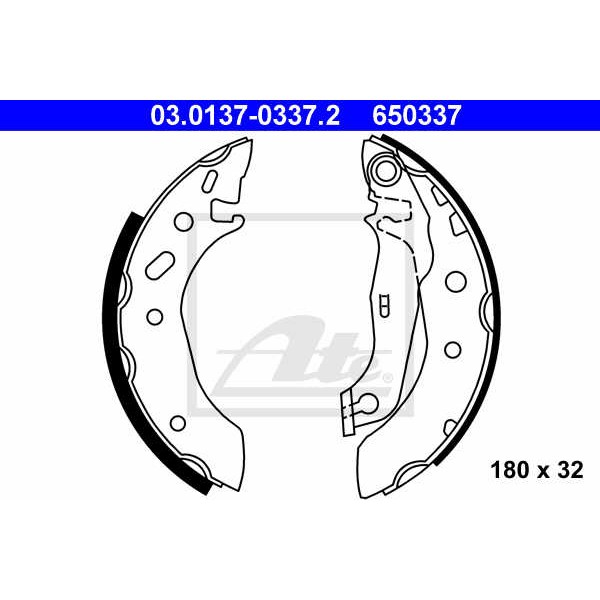 Слика на Комплет гуртни ATE 03.0137-0337.2 за Ford Escort 7 Clipper (gal,anl) 1.8 TD - 90 коњи дизел