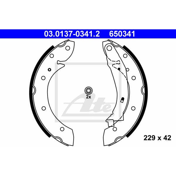 Слика на Комплет гуртни ATE 03.0137-0341.2 за Citroen Berlingo BOX M 1.6 16V - 110 коњи бензин