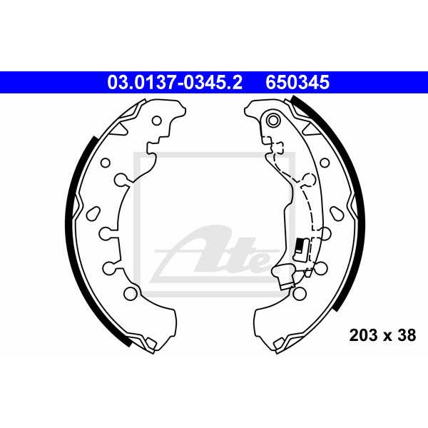 Слика на Комплет гуртни ATE 03.0137-0345.2 за Fiat Bravo 182 1.4 (182.AG) - 75 коњи бензин