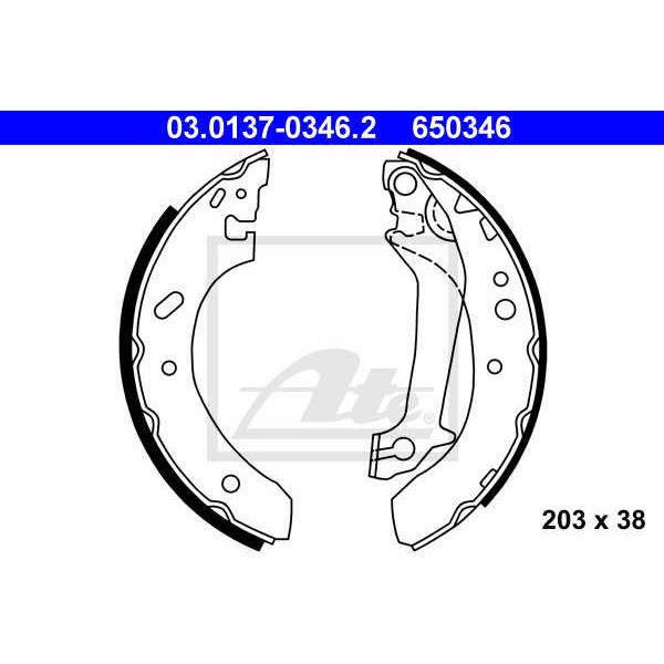 Слика на Комплет гуртни ATE 03.0137-0346.2 за Ford Escort 7 Clipper (gal,anl) 1.8 TD - 90 коњи дизел