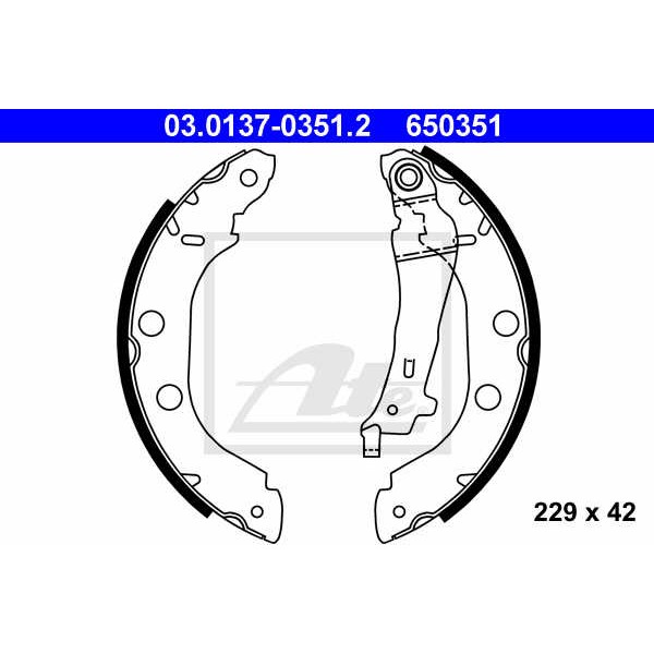 Слика на Комплет гуртни ATE 03.0137-0351.2 за Nissan Kubistar Box 1.2 - 60 коњи бензин