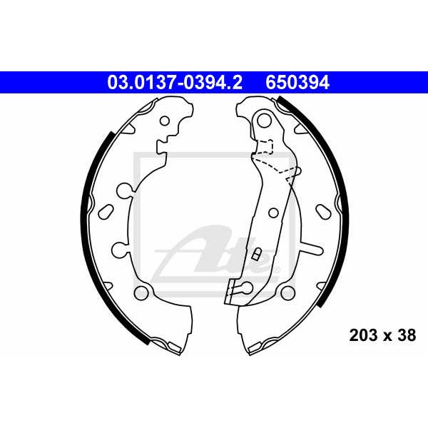 Слика на Комплет гуртни ATE 03.0137-0394.2 за Ford Fusion (ju) 1.3 - 60 коњи бензин