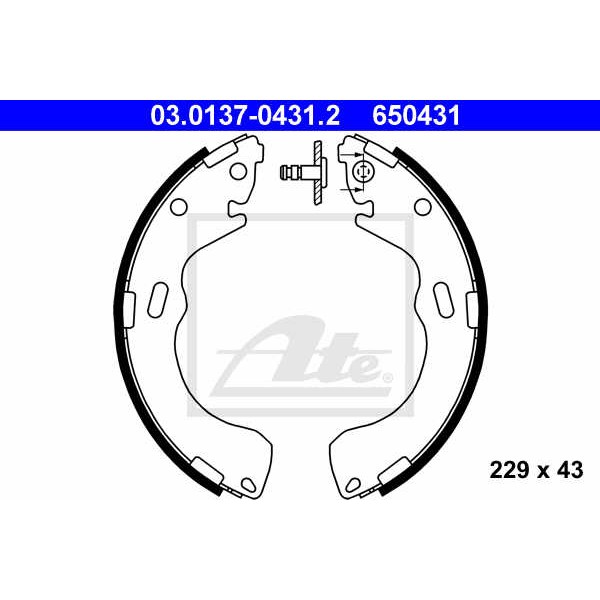 Слика на Комплет гуртни ATE 03.0137-0431.2 за Mazda Premacy (CP) 2.0 TD - 90 коњи дизел