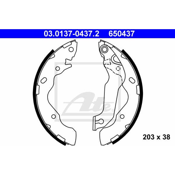 Слика на Комплет гуртни ATE 03.0137-0437.2 за Hyundai Accent 2 (LC) 1.3 - 75 коњи бензин