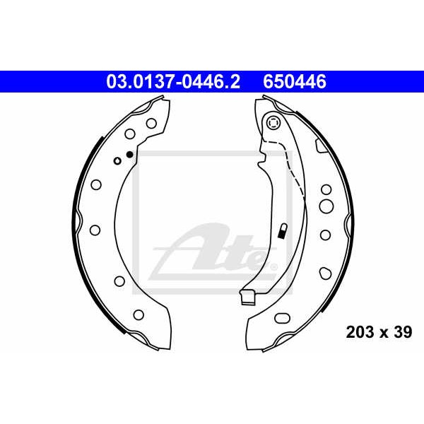 Слика на Комплет гуртни ATE 03.0137-0446.2 за Peugeot 206+ (T3E) 1.4 i - 75 коњи бензин