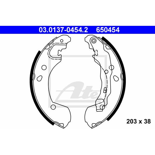 Слика на Комплет гуртни ATE 03.0137-0454.2 за Renault Clio 3 1.2 (BR01, BR03, BR0E, CR0E) - 78 коњи бензин