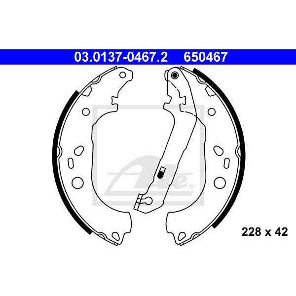 Слика на Комплет гуртни ATE 03.0137-0467.2 за Mazda 3 Saloon (BK) 2.3 - 160 коњи бензин