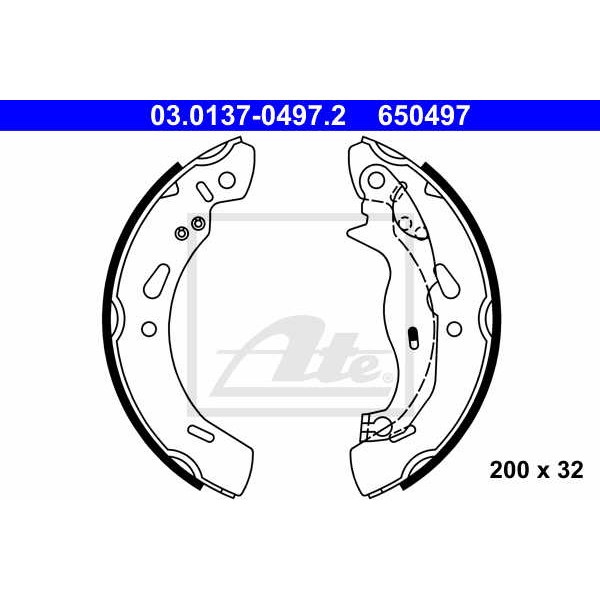 Слика на Комплет гуртни ATE 03.0137-0497.2 за Ford Fiesta 6 1.4 TDCi - 70 коњи дизел