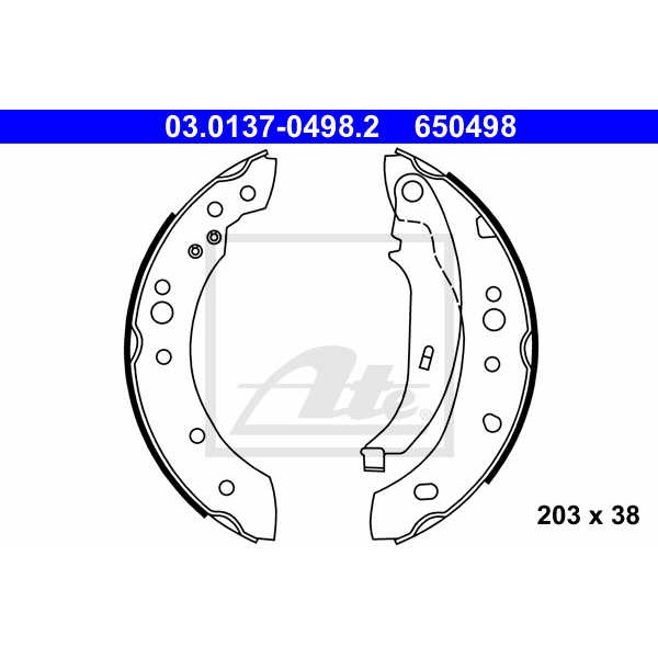 Слика на Комплет гуртни ATE 03.0137-0498.2 за Renault Clio 2 1.5 dCi (B/CB3N) - 84 коњи дизел