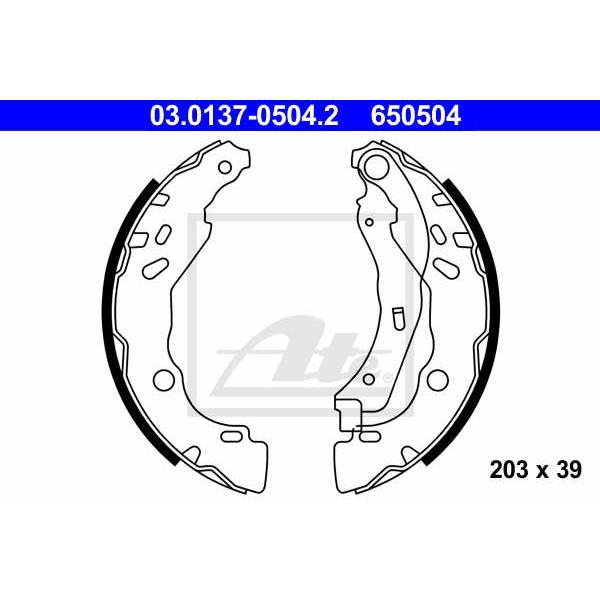 Слика на комплет гуртни ATE 03.0137-0504.2 за Peugeot 301 1.6 BlueHDi 100 - 99 коњи дизел