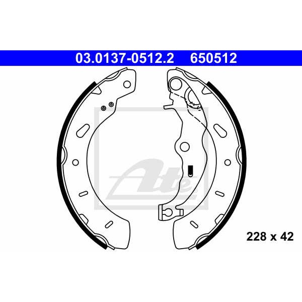 Слика на комплет гуртни ATE 03.0137-0512.2 за Ford Transit Courier Box 1.5 TDCi - 95 коњи дизел