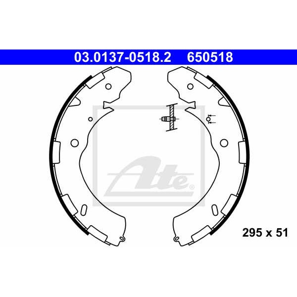 Слика на комплет гуртни ATE 03.0137-0518.2 за CHEVROLET COLORADO 2.8 D - 180 коњи дизел