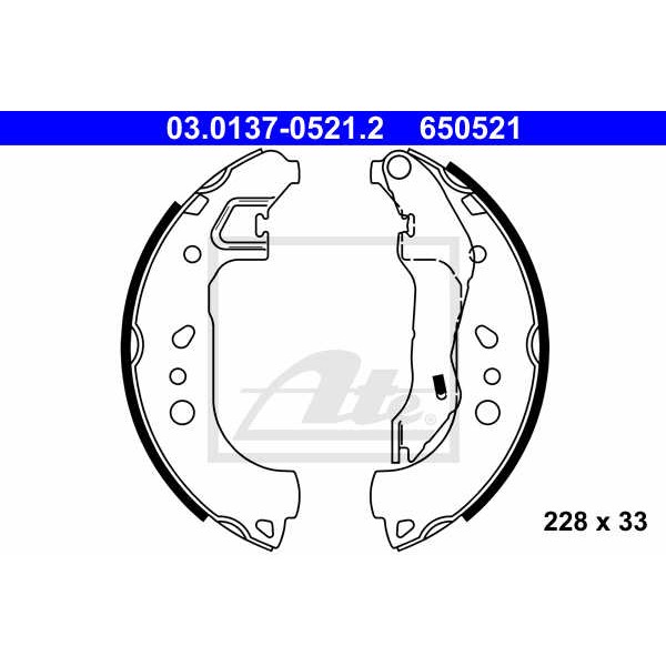 Слика на комплет гуртни ATE 03.0137-0521.2 за Skoda Rapid (NH3) 1.2 TSI - 90 коњи бензин