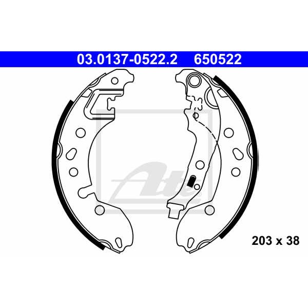 Слика на комплет гуртни ATE 03.0137-0522.2 за Renault Twingo (CN0) 1.5 dCi (CN0U) - 84 коњи дизел