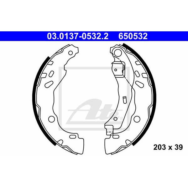 Слика на комплет гуртни ATE 03.0137-0532.2 за Dacia Sandero 2 1.2 - 75 коњи бензин