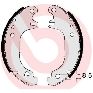 Слика на Комплет гуртни BREMBO S 61 535 за Peugeot 106 (1) 1.5 D - 57 коњи дизел