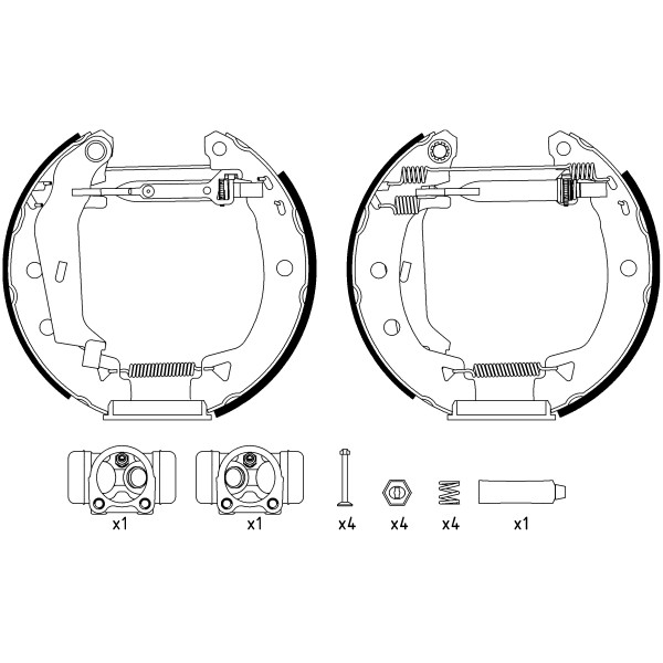 Слика на Комплет гуртни HELLA PAGID Shoe Kit Pro 8DB 355 003-821